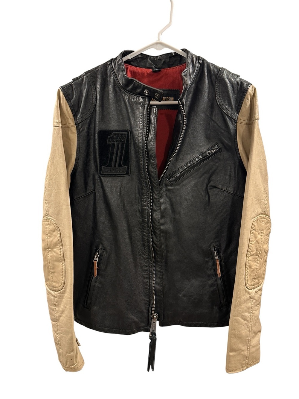 Women’s Slimfit Harley-Davidson Pushrod #1 Leather Jacket - Picture 2 of 12